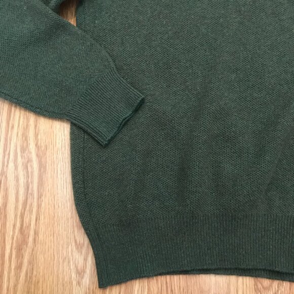 Barneys New York Green Crewneck Wool Cashmere Sweater Size M - Picture 5 of 6